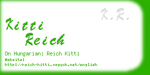 kitti reich business card